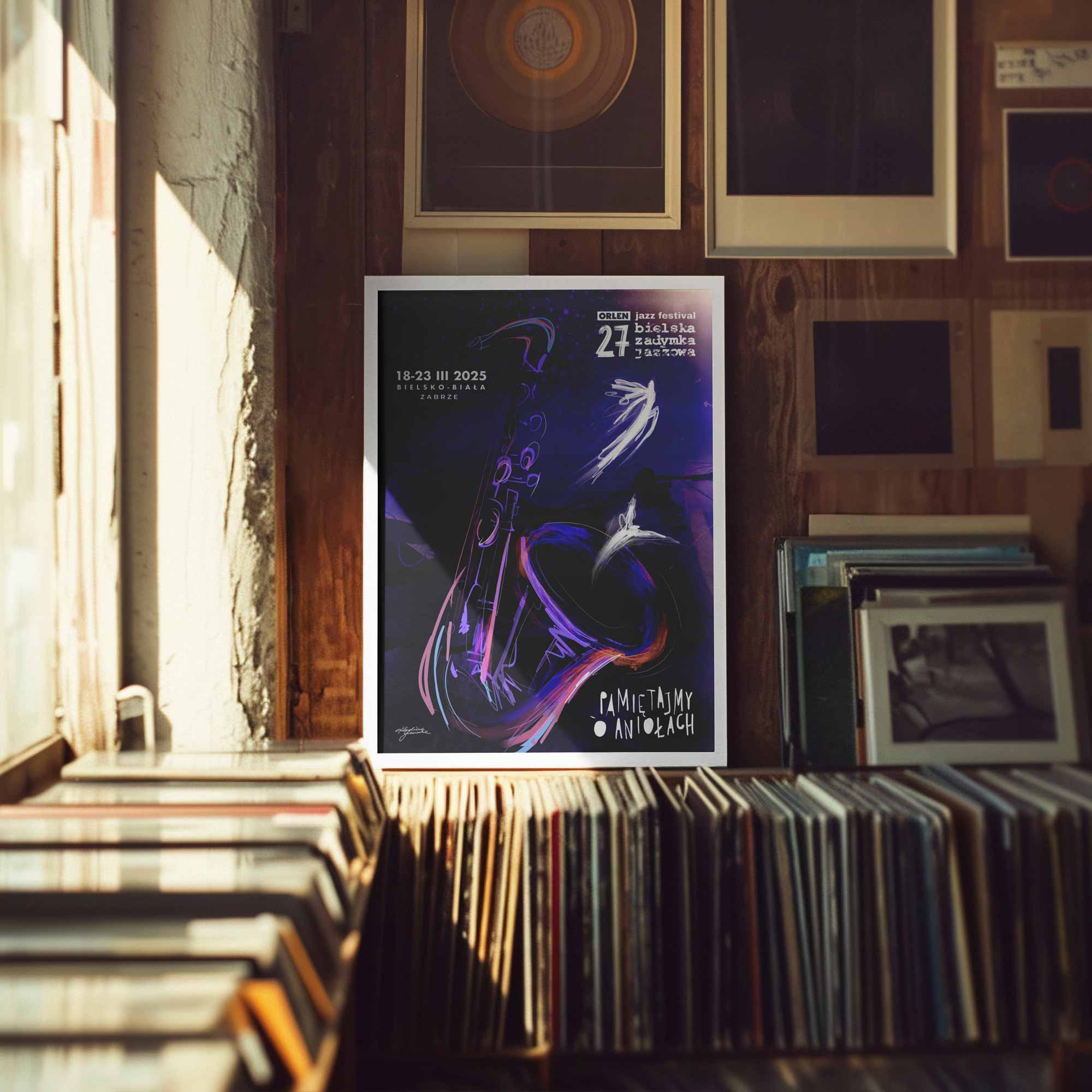Plakat jazzowy '27. Bielska Zadymka Jazzowa'