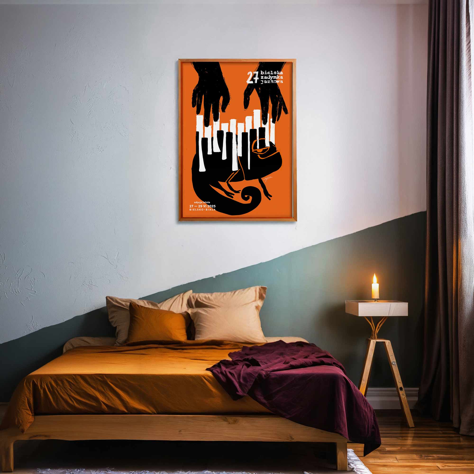 Plakat jazzowy '27. Bielska Zadymka Jazzowa'