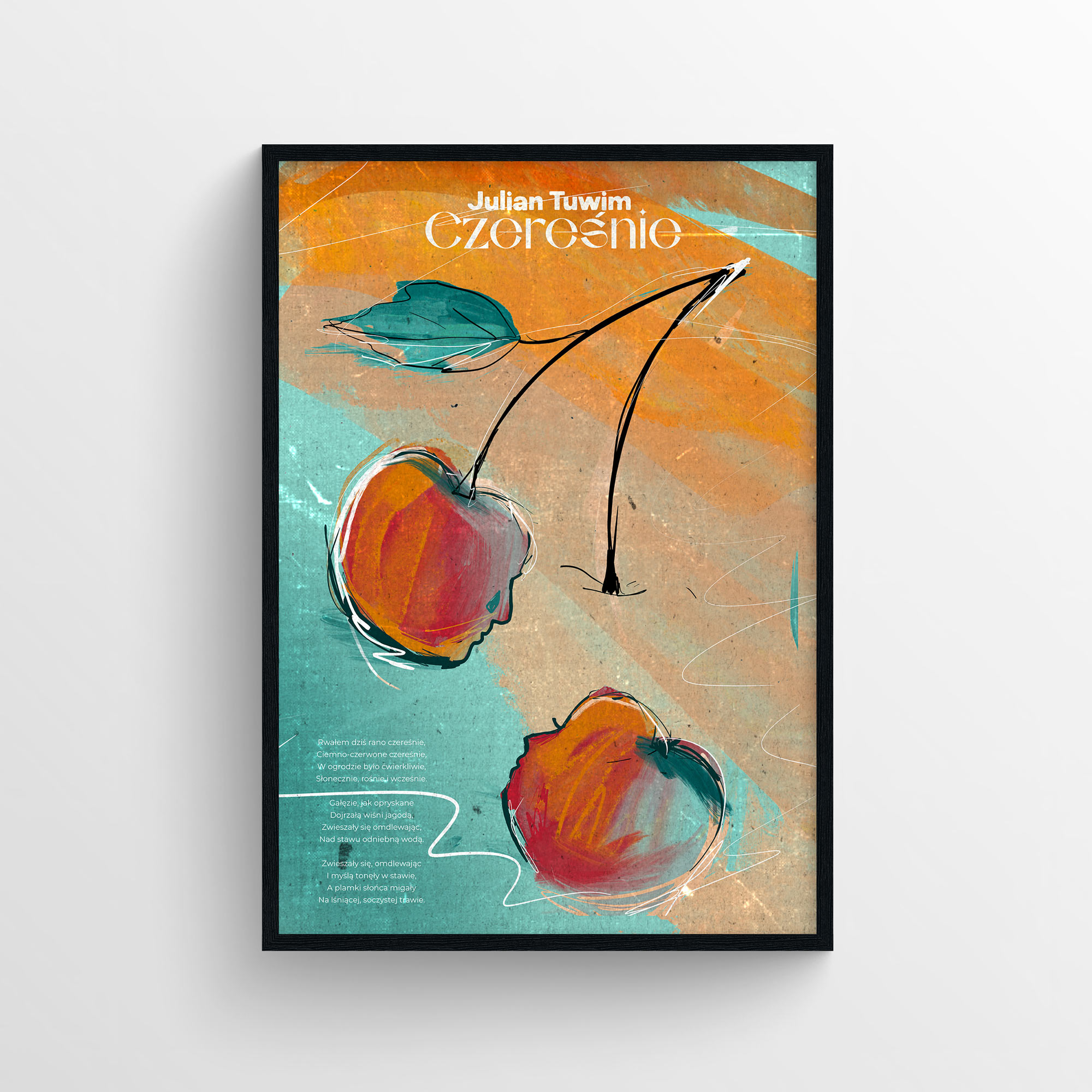 Plakat poezyjny 'Czereśnie'