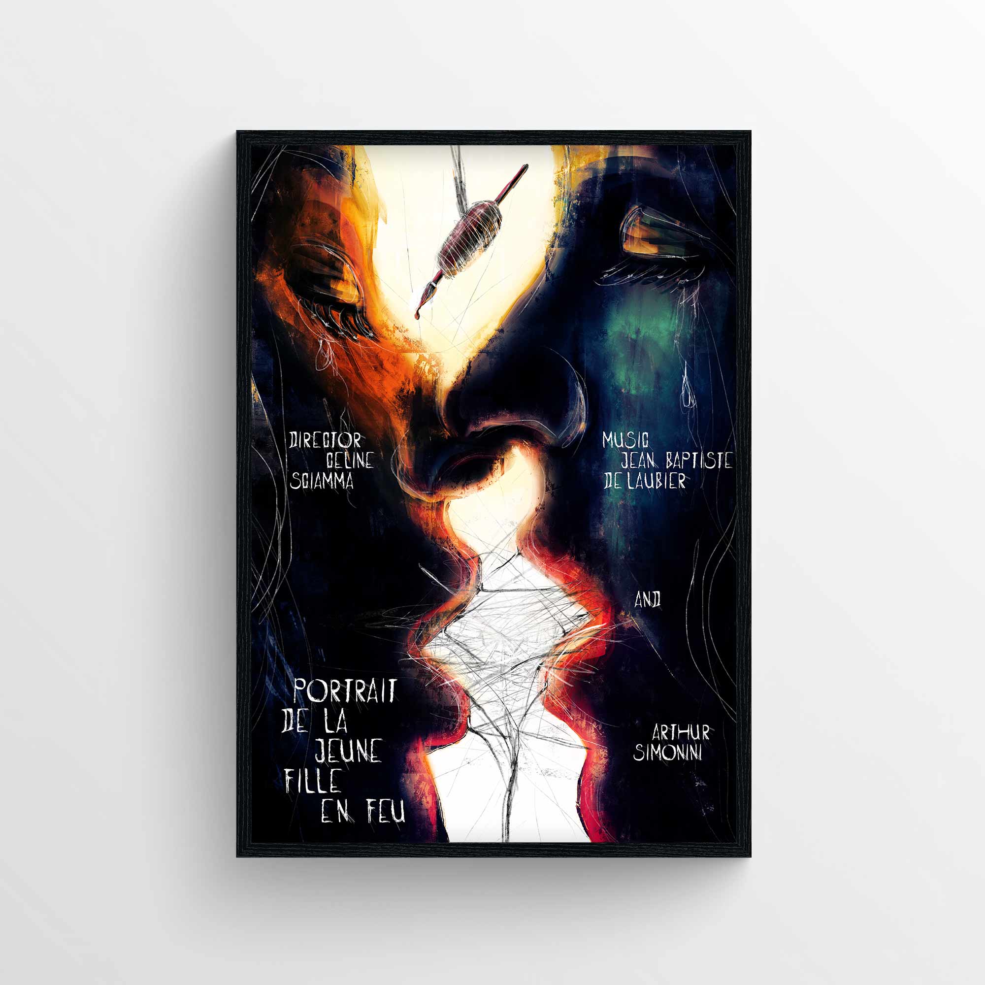 Plakat filmowy 'Portret kobiety w ogniu'