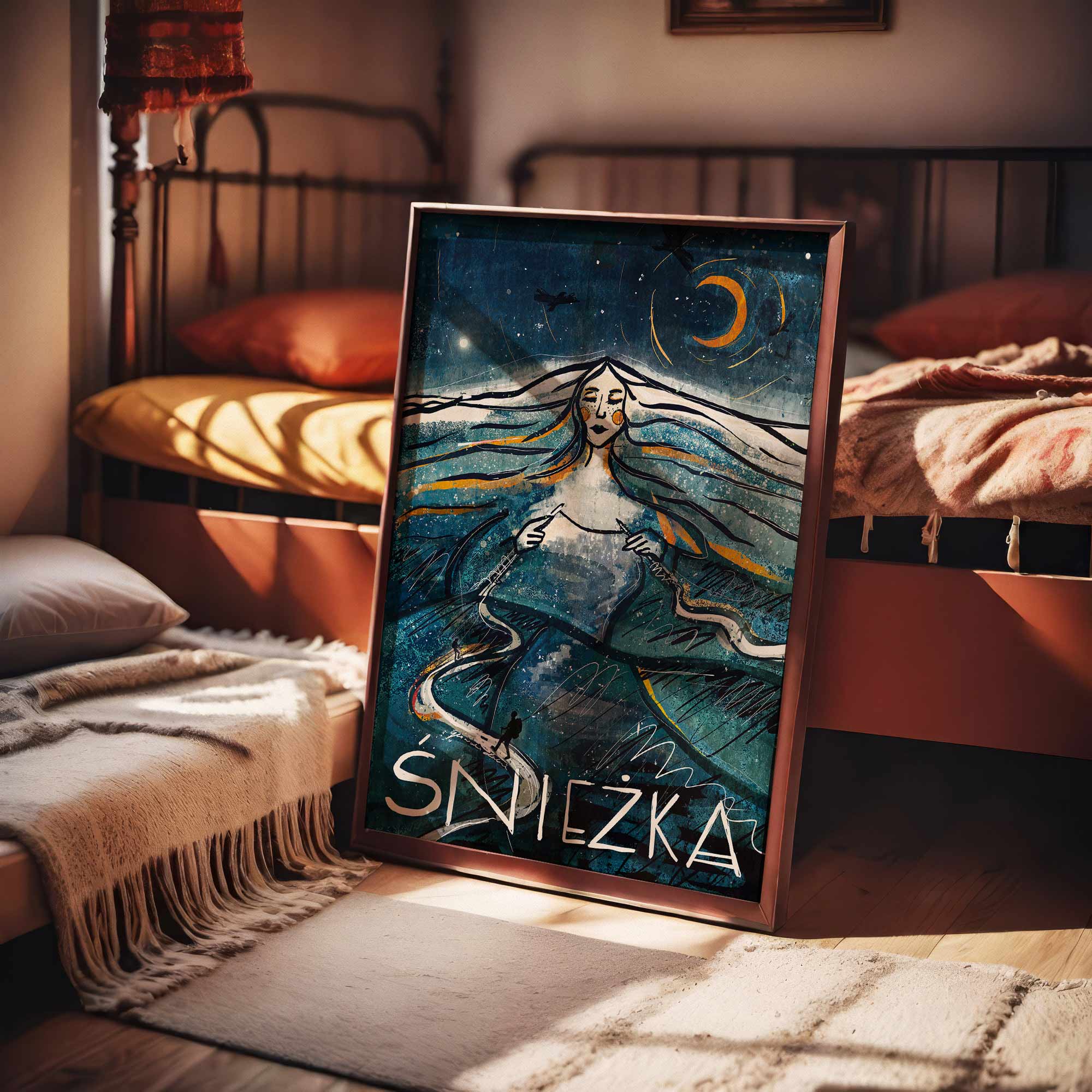 Plakat górski 'Śnieżka'